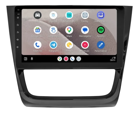 VOLKSWAGEM GOL G6 KIT PREMIUM - CENTRAL MULTIMEDIA 9" ADAK ANDROID 8CORE + 4GB RAM + 64GB ROM