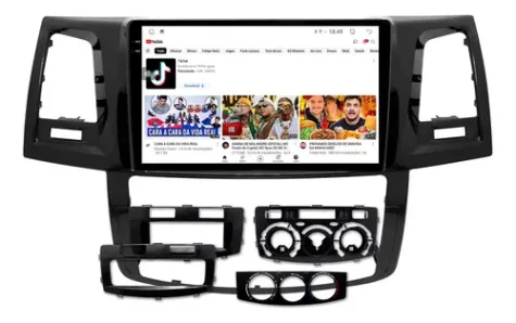 TOYOTA HILUX 2005/2016 DIGITAL - ANALOGICO KIT STANDARD - CENTRAL MULTIMEDIA 9" ADAK ANDROID 4CORE + 4GB RAM + 64GB ROM