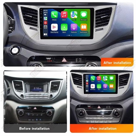 HYUNDAI TUCSON 2016/2019 KIT PREMIUM - CENTRAL MULTIMEDIA 9" ADAK ANDROID 8CORE + 4GB RAM + 64GB ROM