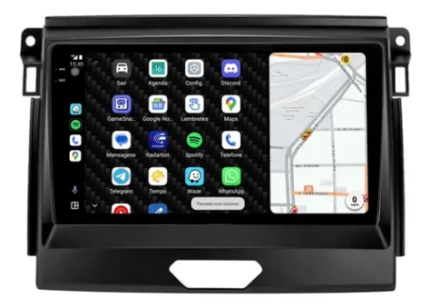 FORD RANGER 2019/2025 KIT PREMIUM - CENTRAL MULTIMEDIA 9" ADAK ANDROID 8CORE + 4GB RAM + 64GB ROM