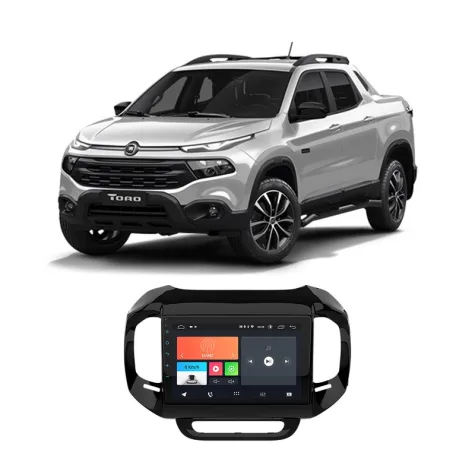 FIAT TORO 2016/2022 KIT STANDARD - CENTRAL MULTIMEDIA 9" ADAK ANDROID 4CORE + 4GB RAM + 64GB ROM